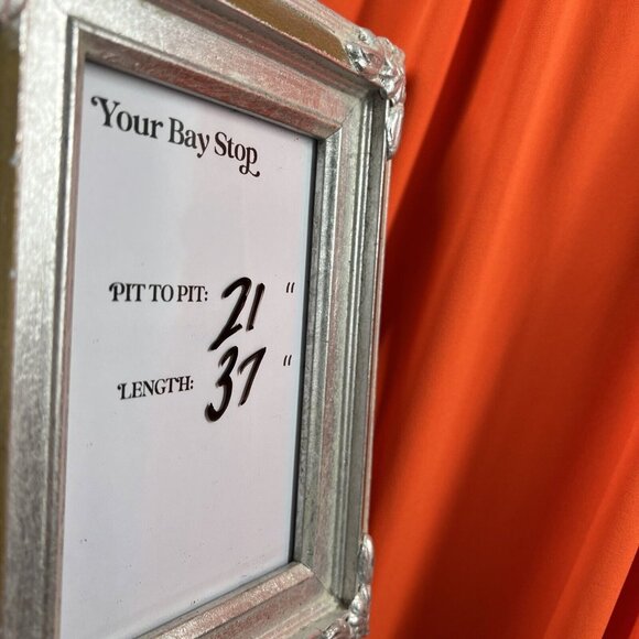 Michael Kors Women's Dress Large Orange Bohemian Boho Bell 3/4 Sleeves Raglan - Picture 6 of 7